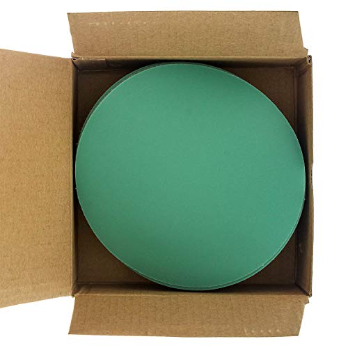 Dura -Gold 5 Зелен филм ПСА дискови за пескарење - 500 решетки и 5 Hook & Loop Da Sander Подлога за подлога на плочата