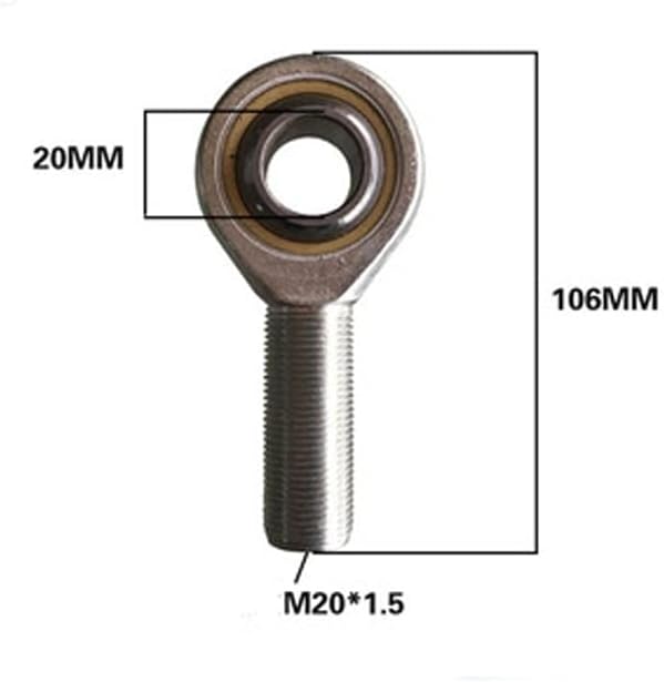 1pcs M20*1.5 Тема за десна рака 20мм*106mm Fisheye конектор завртка завртка за нокти на завртки за нокти, завртки за завртки за завртки за врски, завртки за нокти