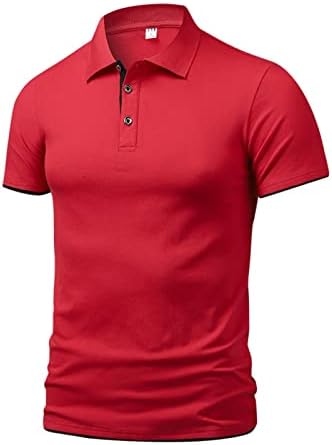 Машка кошула машко пролетно лето чисто памук со кратки ракави на врвот двојно копче цврста боја лаптолна маица врв