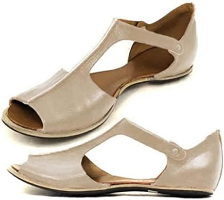 Женски гроздобер станови сандали отворени пети риба уста сандали удобност се лизгаат на чевли за слајдови обувки затворени/отворено
