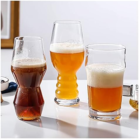 Пиво Стакло Пиво Кригла Очила Пиво Очила За Пиење Во собата на 2-Високи Стакларија за Пиво Вино Овошје Пијалаци Ладен Кафе - 17оз Пиење Стакло