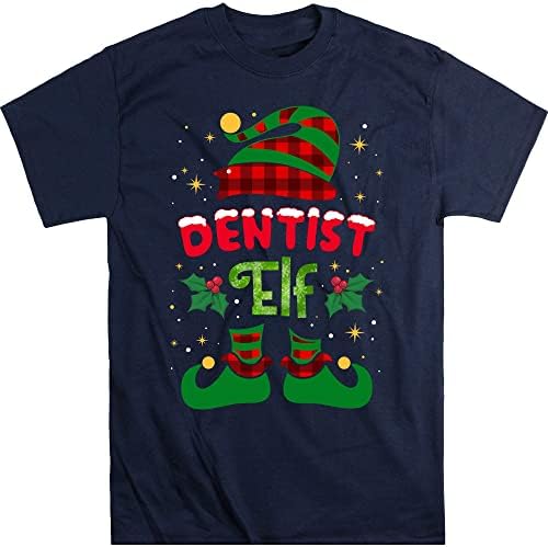 Стоматолошка елф Санта маица, Божиќна кошула за стоматолози, Божиќна стоматолог, стоматолози кошули, екипа на стоматолози, кошула за