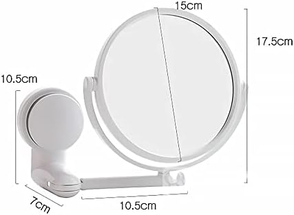 Преклопувањето на WYFDP Проширете го огледалото за бања без вежба за вртење на вртливата рака двојно странична козметичка шминка огледала