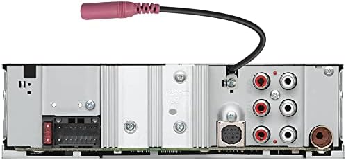 JVC KD-X480BHS Мултимедијален автомобил стерео, сингл Дин, вграден во Амазон Алекса, Блутут Аудио и бесплатно повикување на рацете, MP3, USB, Aux-in, AM/FM радио приемник, SiriusXM Ready, HD