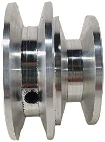 Bnhuy Cartertool 1PC алуминиумска легура V-форма макара 40-50мм двојна жлеб макара 8-20мм фиксирано дупче за напојување за моќност од 10мм O V-појас