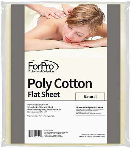 Forpro поли-комон масажа рамен лист, природен, супер мек, издржлив маса за масажа, рамен лист, 63 ”W x 100” L