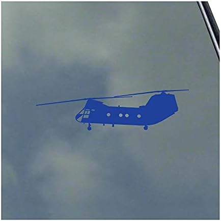 Пилотски екипа на CH-46 Sea Knight Side View Vinyl налепница Деклар Армиски маринци транспорт Виетнамски пустински бура ветеран
