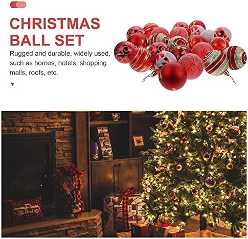 Лекувам 24 парчиња Божиќни топки Божиќни дрво виси украси Божиќни топки Божиќни украси