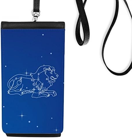 Starвезда универзум Лео Констелација Модел Телефонска чанта чанта што виси мобилна торбичка црн џеб