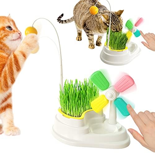 Играчки За Мачки За Внатрешни Работи, Интерактивен Контејнер За Одгледување Трева За Мачки, Материјали За Мачки Олеснување На