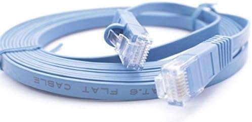 ACL 45 Стапки RJ45 Ултра Премиум 32awg Cat6 Рамен Етернет Кабел, Сина, 10 Пакет