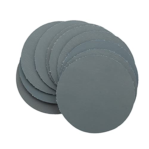 Utoolmart 3 инчи 75мм диак и јамка за пескарење 3000Grits Flocking Sandpaper за случаен орбита Sander Grey10pcs