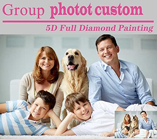 Прилагодени комплети за сликање на дијаманти Персонализирана фотографија за возрасни ， Прилагодете слики деца DIY 5D целосна
