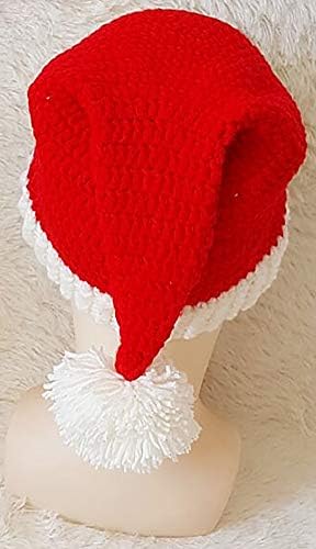 Caistre Santa's Hat omeенски Beanie зимска капа мека слабичка топла плетена череп капа Божиќна капа