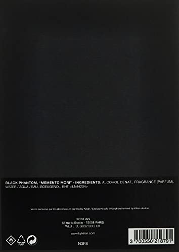 Килијан Црн Фантом, Спреј За Парфем За Полнење Мементо Мори, 1,69 Fl Oz-Со Спојка