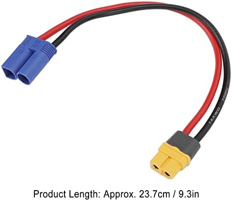 WERI RC Femaleенски до EC5 машки кабел, висока флексибилност практичен EC5 адаптер кабел Висока тековна издржливост за RC беспилотни летала