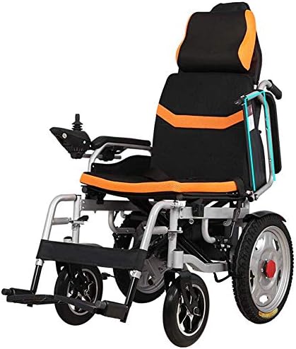 Преносна и удобна електрична инвалидска количка со тешка должност со преклопување на потпирачот за глава и лесна преносна електрична количка со електрична енерги