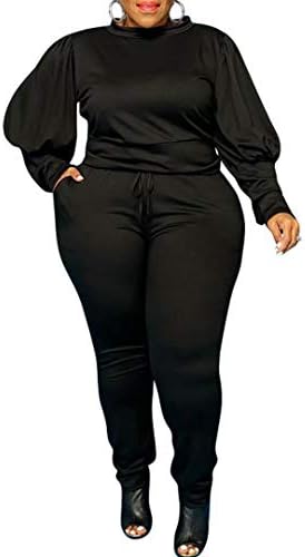 Solideенски цврста плус големина, сет за леб од долги ракави со 2 парчиња и џемпери за џемпери за спортови на спортови облеки