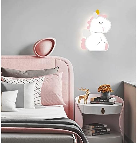 onонолу Бебе детска соба Цртана филм Симпатична зајачка wallидна ламба, LED симпатична цртана декоративна wallид sconce, три бои затемнето вградена инсталација на wallидови з