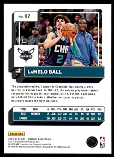 Lamelo Ball 2022-23 Donruss 67 nm+ -MT+ NBA кошаркарски хорнети