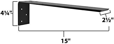 15 Maxtite l-облик на бројач за поддршка на бродот за поддршка од 3 со 12 завртки во црна боја