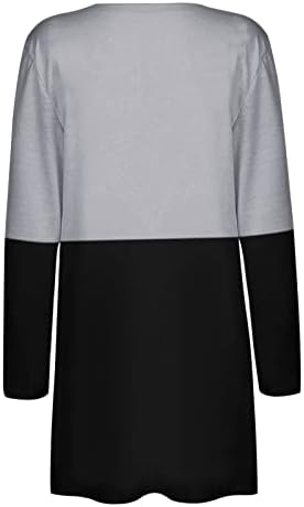Женски бојата за боење кардиган палто со долг ракав, тенок палто, обични џебови мода тенок топла надворешна кардиганска буква