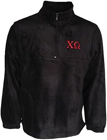 Mega_greek chi omega fleece zip pullover