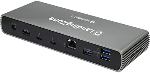 LandingZone Thunderbolt 4 Докинг станица со адаптер за напојување 135W, двоен монитор 4K, единечен монитор 8K, 2,5G Ethernet, HDMI 2.1,