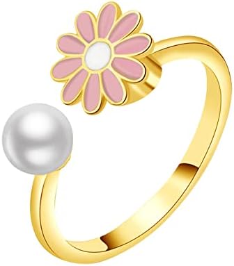2023 Нов прстен за анксиозност на Стерлинг Сребрена за жени прилагодлив отворен кубен цирконија прстен за орален прстен за вознемиреност