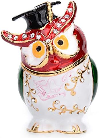 Фуруида кутија со црвена був со шаркиран емајлиран накит кутија класичен животински украси метални занаетчиски подарок за домашен декор