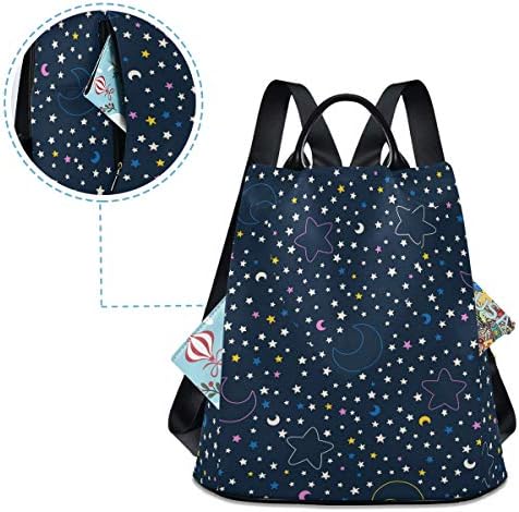 Алаза простор шарен цртан филм половина месечина и starsвезди ранец чанта со прилагодливи ленти
