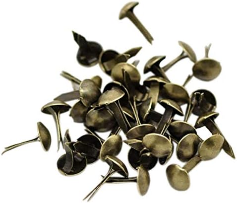 Cozylkx 500 парчиња гроздобер бронзено мини Бредс Прицврстувачи за хартија, 5 мм тркалезни метални метални занаети за занаети за записи DIY
