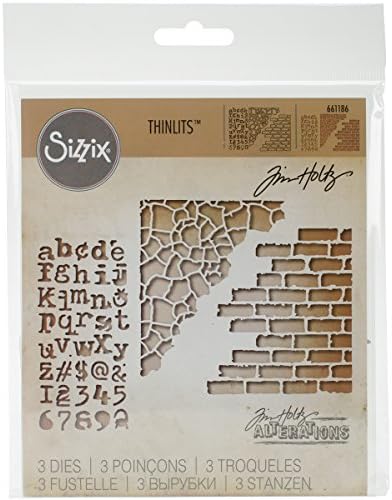 Sizzix, Multi Color, Thinlits Dies Set 661186, Мешани медиуми 3 од Тим Холц, 3 пакет, една големина