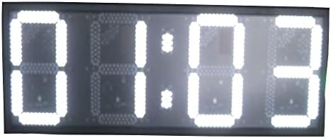 Тајм за теретана со голема големина бела боја далечински управувач 16inch 4digits 12h/24h реално време HH: mm wallиден монтионг LED