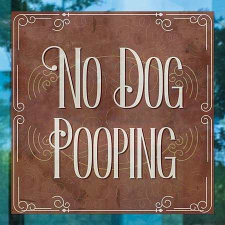 CGSignLab | „Без кучиња за кучиња -викторијанска картичка“ прозорецот за лепење | 5 x5