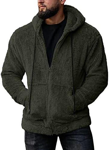 Adssdq zip up hoodie men, плажа мантии мажи со долг ракав зима плус големина мода опремена јакна за ветерници со целосна Zip11