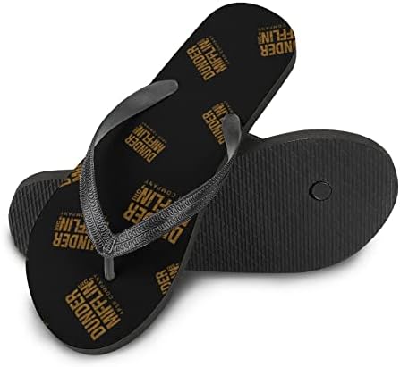 Dunder Mifflin Inc солидна модна дина t flip flip sandal non slip liber indoor outorod