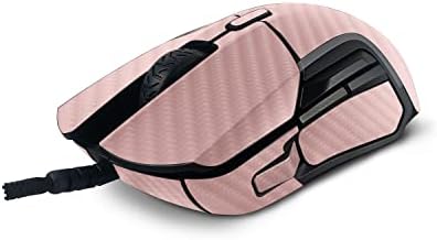 MOINYSKINS јаглеродни влакна кожа компатибилна со Steelseries Rival 5 Gaming Mouse - Цврста руменило | Заштитна, издржлива завршница на јаглеродни влакна | Лесен за примена и промена н?