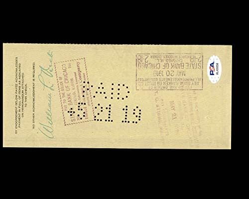 William Veeck PSA DNA потпишана X2 Chicago Cubs Check 5-15-1919 Autograph