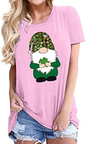 Кошула За Денот На Свети Патрик За Жени Смешни Пуловери За Печатење Зајаче Шамрок Ирска Маичка Блуза Блузи Обични Врвови