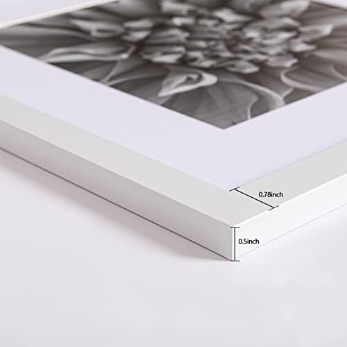 EleteCPRO 12x12 Рамки за слики сет од 9 класични галерии wallидни рамки сет прикажува 8x8 фотографија со мат или 12x12 без мат, квадратни рамки за слики, колаж wallид декор, бел укра