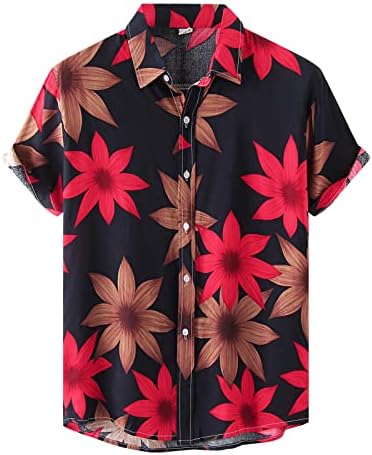 Јангкиги копчиња со кошули со кошули со кратки ракави за мажи плус големина летни обични маици со краток ракав за кратки ракави за