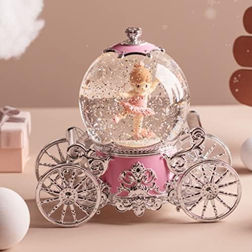 Liuzh Dream Snowflake Crystal Ball Music Box Octave Box ноќно светло за да испрати подарок за роденден на девојка
