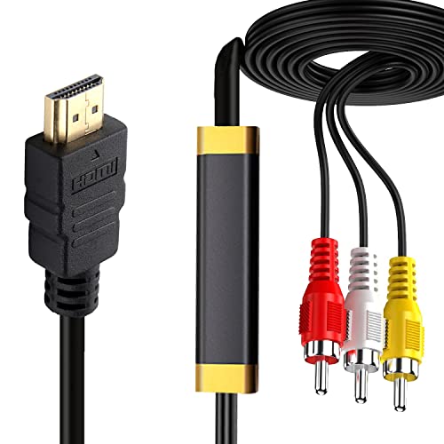 HDMI ДО RCA Кабел 25FT со IC, HDMI Машки до 3-RCA AV КАБЕЛСКА Аудио Компонента Конвертор Адаптер 1080p Кабел За ТВ HDTV ДВД