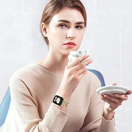 Yncamoo Slim Band компатибилен со Apple Watch 38mm 40mm 41mm 42mm 44mm 45mm 49mm SE Series 8 7 6 5 4 3 2 1, Womenените прилагодливи нараквици за замена, метална лента за накит