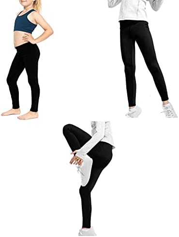 Модни атлетски хеланки за кучиња за девојчиња за девојчиња со високи тренинзи за танцување со половини, кои трчаат по јога панталони 4-13 години