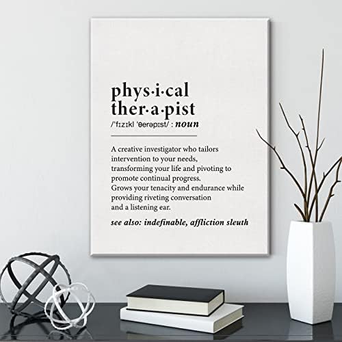 GTGIC физиотерапевт Дефиниција платно wallидна уметност физикална терапевт Подарок постер декор физикална терапија дипломирање канцеларија декорација подготвена да