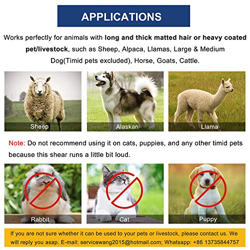Ножици За Овци ХАНЧЕН 350w Професионални Електрични Машинки 6-Брзински За Овци Алпака Лами Голема Фарма За Кучиња Добиток Тешки Животни За