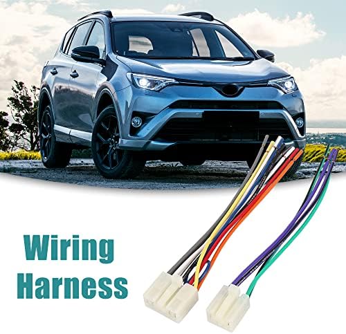 Acropix Car CD плеерот за жици за жица за жици за звучник адаптер за вклопување за Toyota RAV4 бело