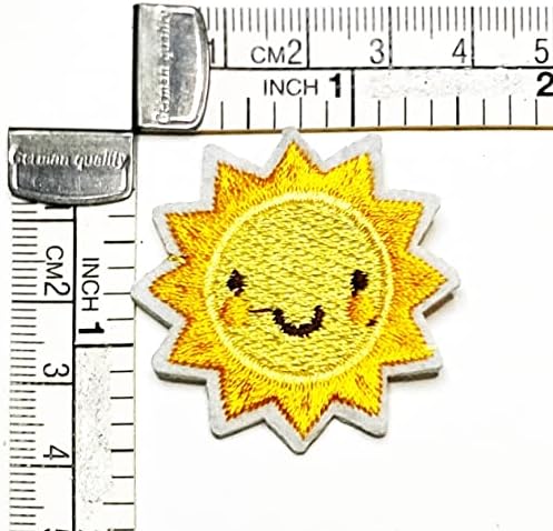 Кленплус. Мини Сонцето Печ Занаети Уметност Шиење Поправка Сонце На Небото Цртан Филм Везено Железо На Шие На Значка Закрпи ЗА САМ Фармерки